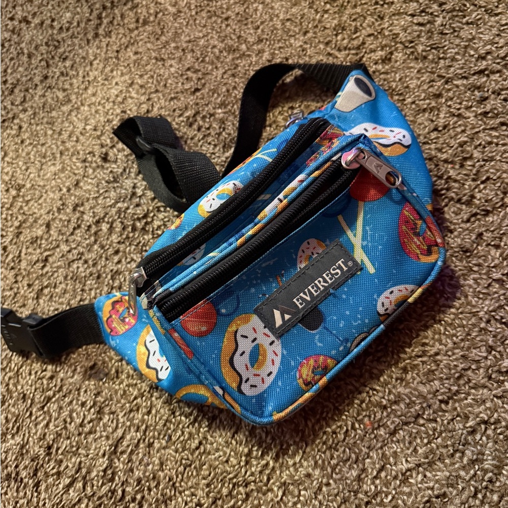 Everest Blue Donut Print Fanny Pack
